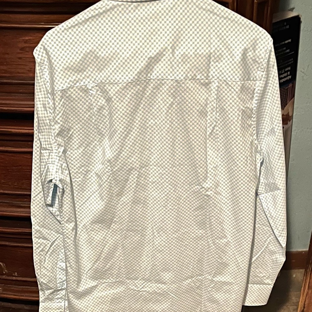 Men's blue and White Nick Graham Small long Sleeve Dress Shirt